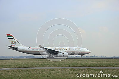 March, 24th 2015, Amsterdam Schiphol Airport A6-EYT Etihad Airw Editorial Stock Photo