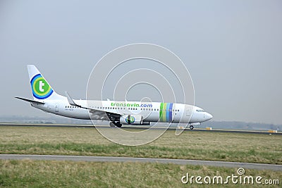 March, 24th 2015, Amsterdam Schiphol Airport PH-HZO Transavia Bo Editorial Stock Photo