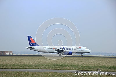 March, 24th 2015, Amsterdam Schiphol Airport TC-OBS Onur Air Ai Editorial Stock Photo