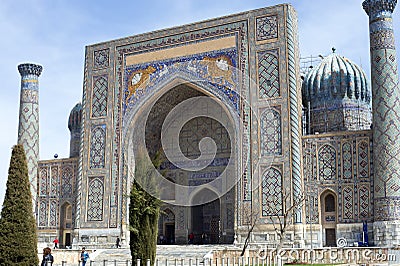 March 27, 2013. Uzbekistan. Samarkand city, Architecture and sights! Editorial Stock Photo