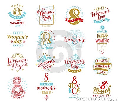 8 March. Womens day background. Vector Illustration
