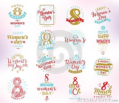 8 March. Womens day background. Vector Illustration