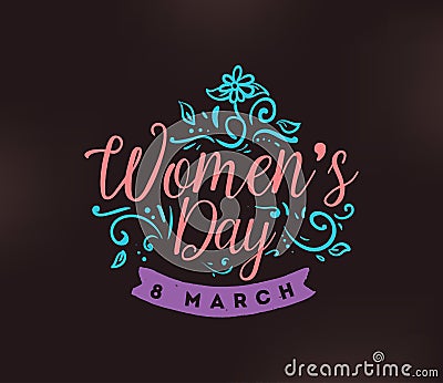 8 March. Womens day background. Vector Illustration