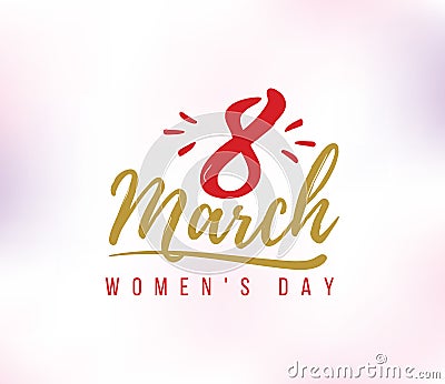 8 March. Womens day background. Vector Illustration