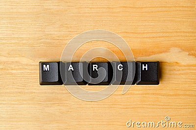 March word Stock Photo