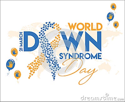 21 march World Down Syndrome Day, vector Vector Illustration