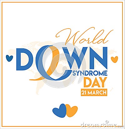 21 march World Down Syndrome Day, vector Vector Illustration