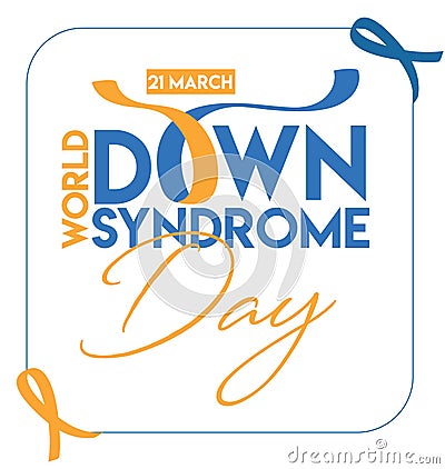 21 march World Down Syndrome Day, vector Vector Illustration