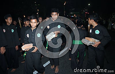 Marched at night Editorial Stock Photo