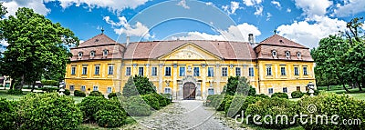 Marchegg castle, Austria, panoramic photo Stock Photo