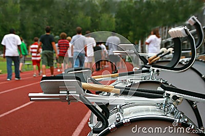 Marching Band Practice Stock Photo