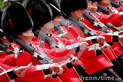 Marching Guardsmen Editorial Stock Photo