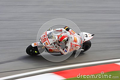 Marco Simoncelli at Sepang Circuit Editorial Stock Photo