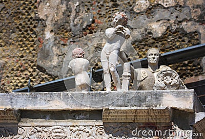 Marcus Nonius statue-III-Herculaneum-Italy Stock Photo