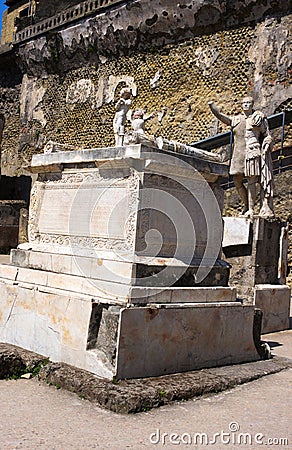 Marcus Nonius statue-IV-Herculaneum-Italy Stock Photo