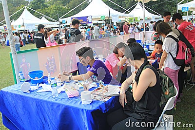 Mardi Gras Arts in the Park event in Hong Kong 2015 Editorial Stock Photo