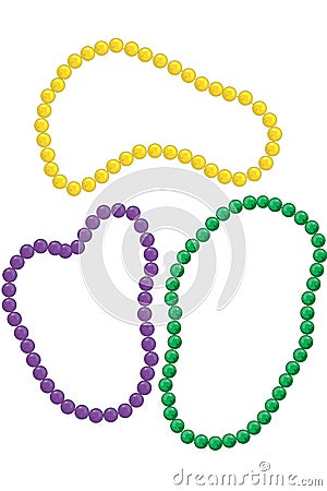 Mardi Gras beads Vector Illustration