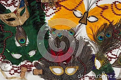 Mardi Gras Carnival Masks - New Orleans Stock Photo