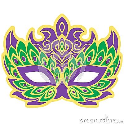 Mardi gras mask Hand drawn, Vector, Eps, Logo, Icon, crafteroks, silhouette Illustration for different uses Vector Illustration