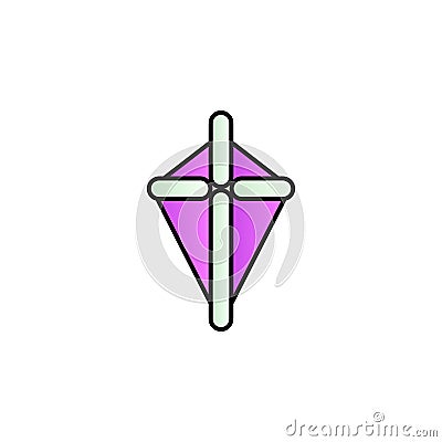 Mardi gras, kite color gradient vector icon Stock Photo