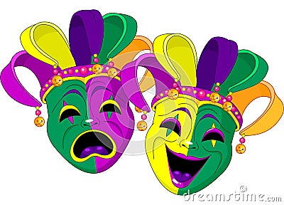 Mardi Gras Masks Vector Illustration