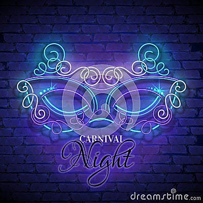 Mardi Gras Masquerade Mask Vector Illustration