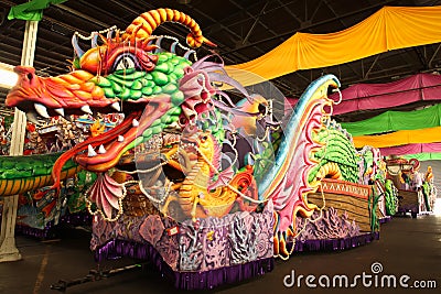 Mardi Gras Parade Float Stock Photo