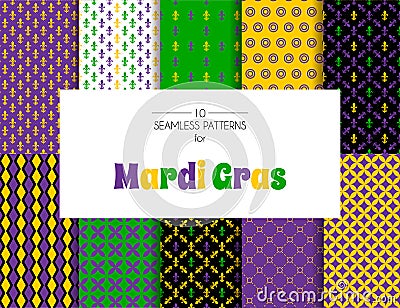 Mardi Gras pattern backgrounds Vector Illustration