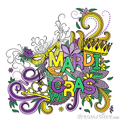 Mardi Gras or Shrove Tuesday Vector Illustration