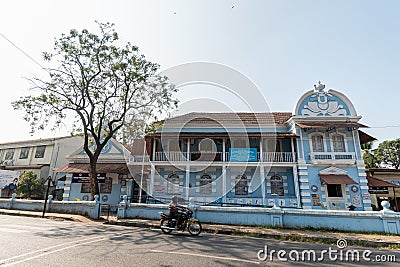 Exterior facade of the Portuguese era building of the government primary health care center in Editorial Stock Photo