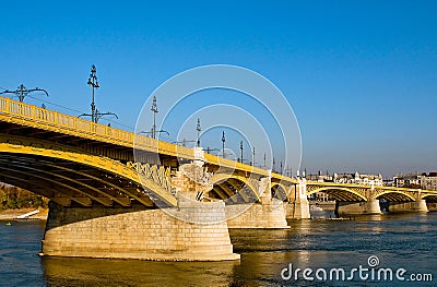 Margaret bridge in Budapest Stock Photo