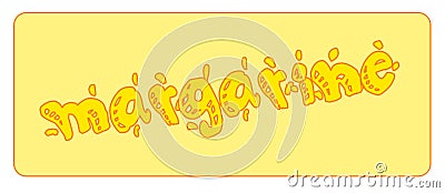 Margarine Abstract With Text Vector Illustration