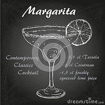 Margarita cocktail vector1 Vector Illustration