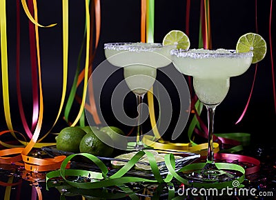 Margarita Party Cocktails Stock Photo