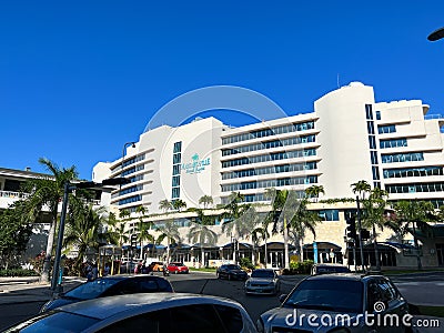 The Margaritaville Beach Resort in downtown Nassau, Bahamas on a sunny day Editorial Stock Photo