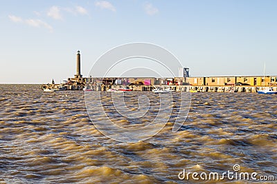 Margate Harbour Arm Editorial Stock Photo