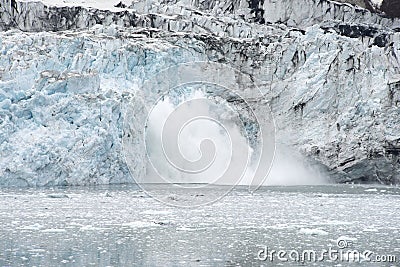 Margerie Glacier Calving, Glacier Bay National Park, Alaska Stock Photo