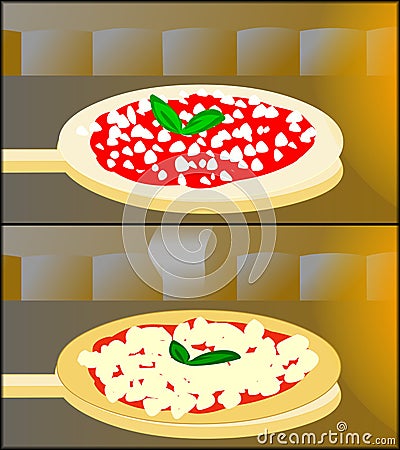 Margherita before and after Stock Photo