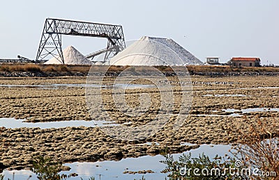 Margherita di Savoia Saltworks, Italy Stock Photo