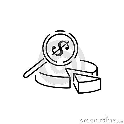 Margin outline icon. Simple linear element illustration. Isolated line Margin icon on white background. Thin stroke sign can be Vector Illustration