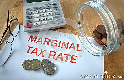 Marginal tax rate Stock Photo