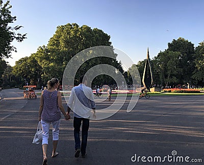 Margit island, Budapest Editorial Stock Photo