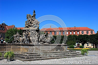 Margrave fountain Bayreuth Stock Photo