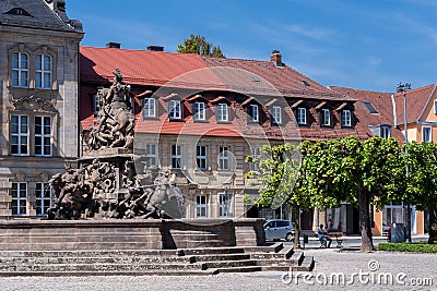 Margrave fountain Bayreuth Editorial Stock Photo