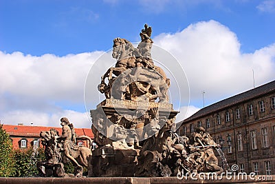 Margrave fountain Bayreuth Stock Photo