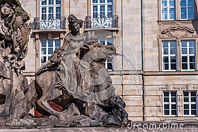 Margrave Fountain - New castle Bayreuth Editorial Stock Photo