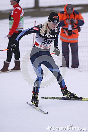 Mari Laukkanen - cross country sprinter Editorial Stock Photo