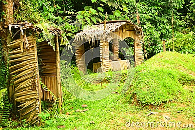 Mari Mari Cultural Village Small House in Sabah, Malaysia Editorial Stock Photo