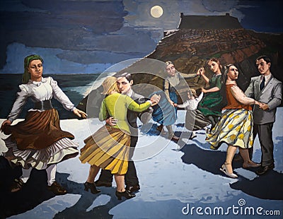 1988 The dans by Paula Rego Editorial Stock Photo