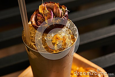 Mariachi cocktail on bar table Stock Photo